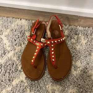 Michael Kors Orange Rhinestone Sandals
